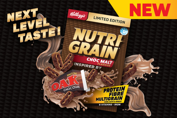 Kellogg&#8217;s® NEW Oak Choc Malt Nutri-Grain!