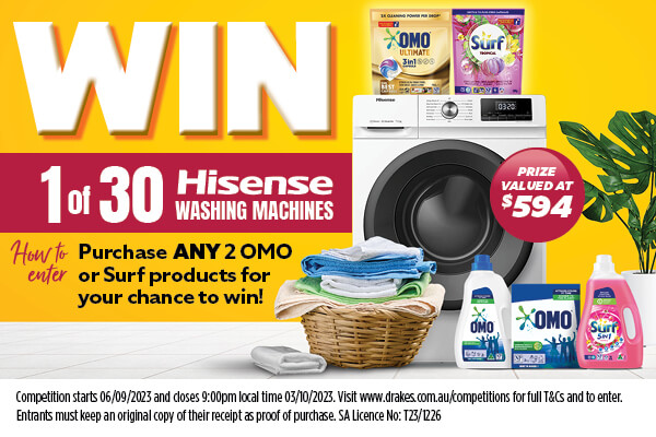 WIN 1 of 30 Washing Machines!