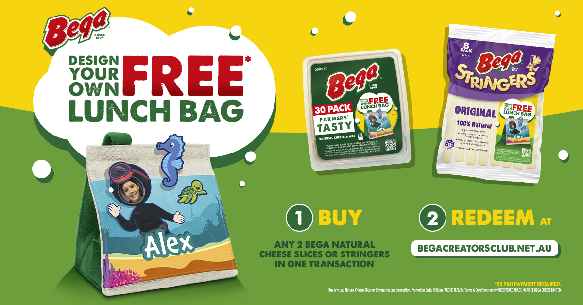 Design your own FREE* Lunch Bag thanks to BEGA