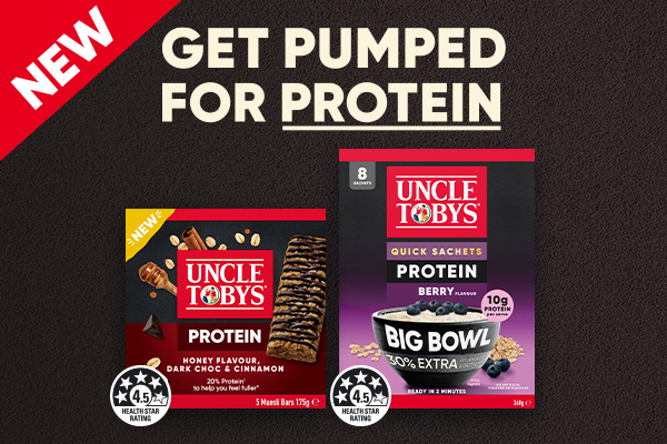 Get Pumped for UNCLE TOBYS New Protein Range!