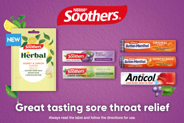 Sore throat? Try NEW Nestle Soothers!
