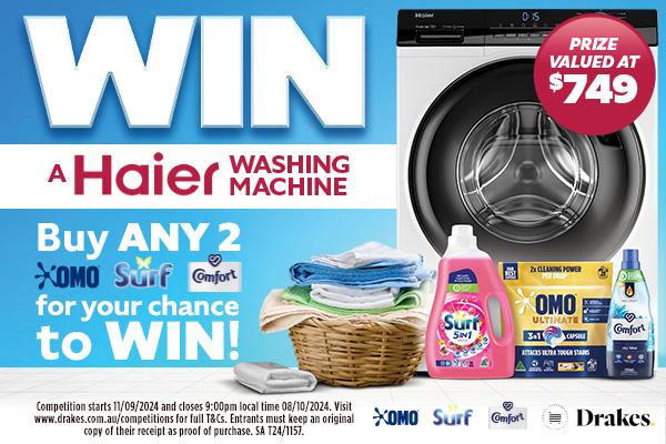 Win a Haier Washing Machine!