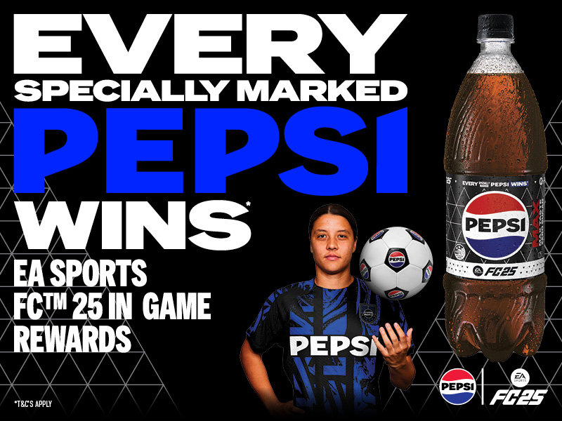 Win with Pepsi: EA SPORTS FC™ 25 in-game rewards.