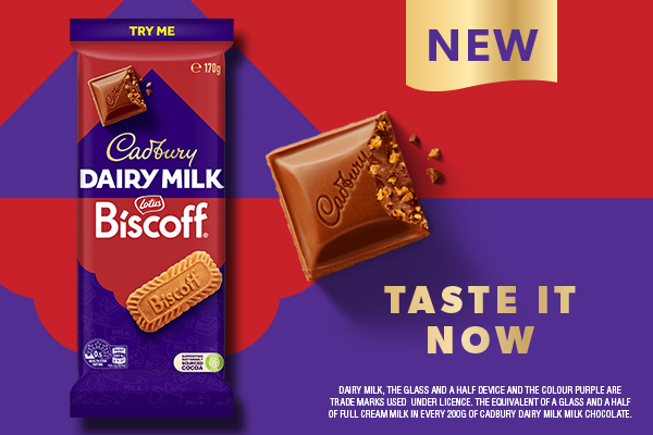 New Cadbury Dairy Milk &amp; Lotus Biscoff