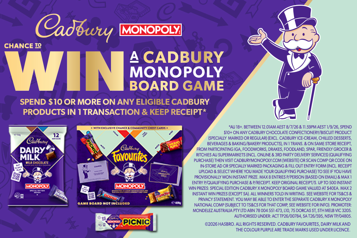 Buy. Play. Win with Cadbury Monopoly!