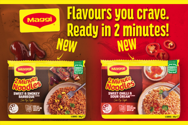 Discover the NEW flavours of MAGGI 2 Minute Noodles